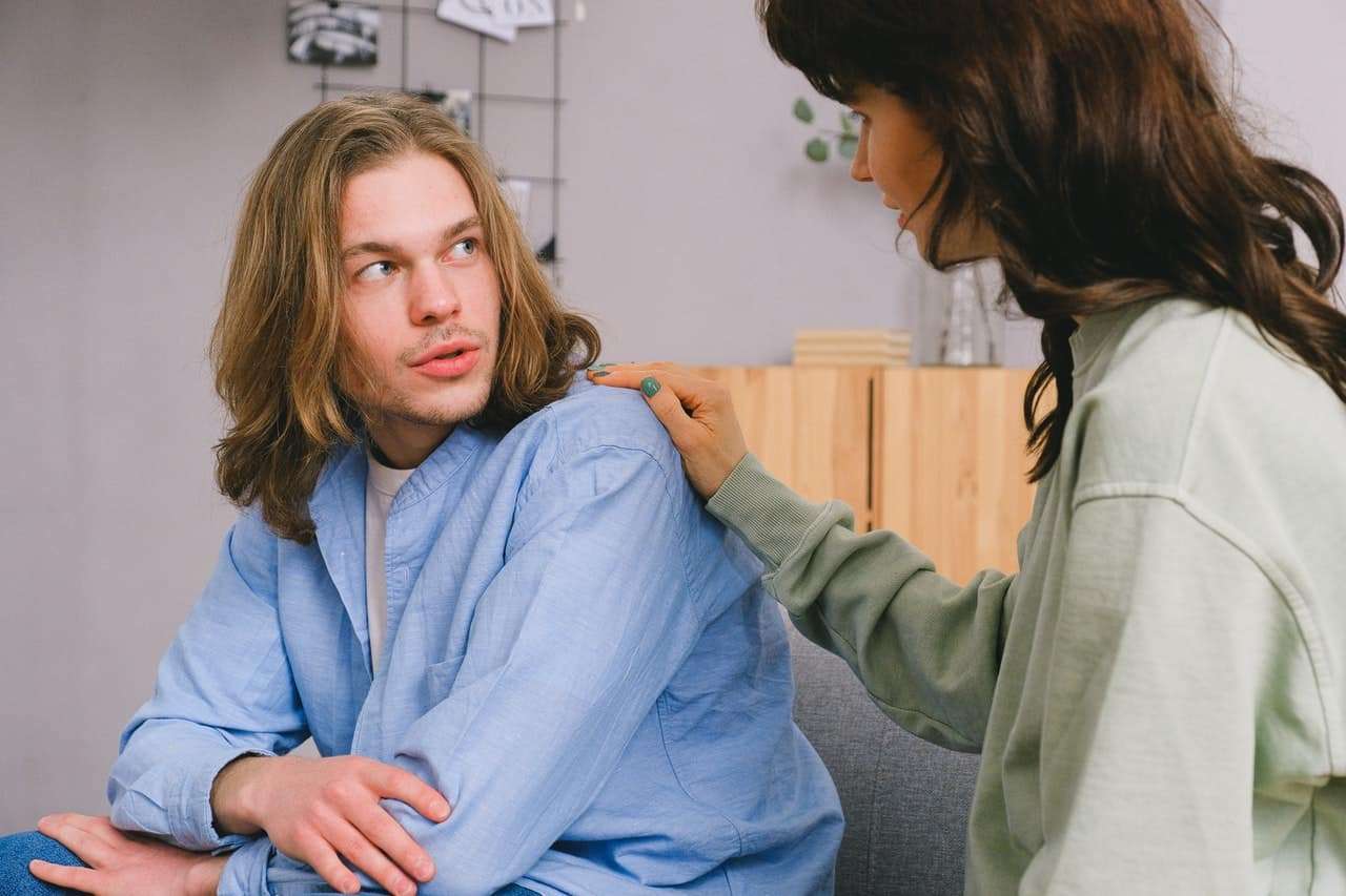 couple discussing how to improve their relationship