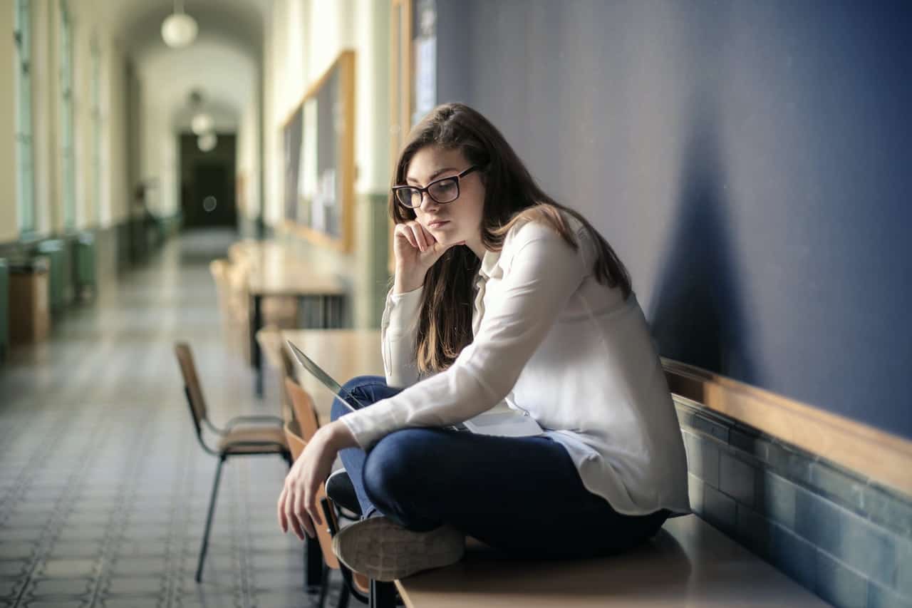 girl lost in thought