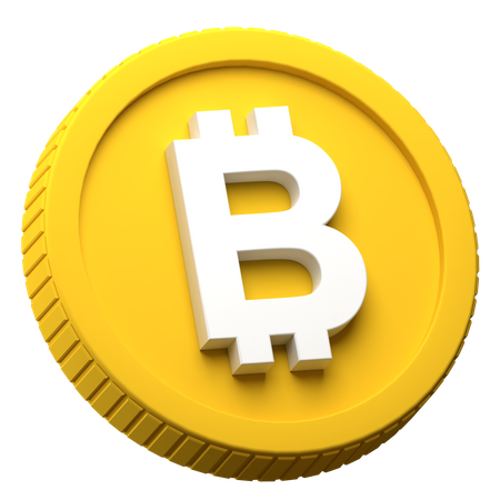 Yellow 3d Bitcoin Logo