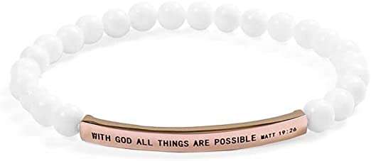 I can do all things through christ beaded bracelet