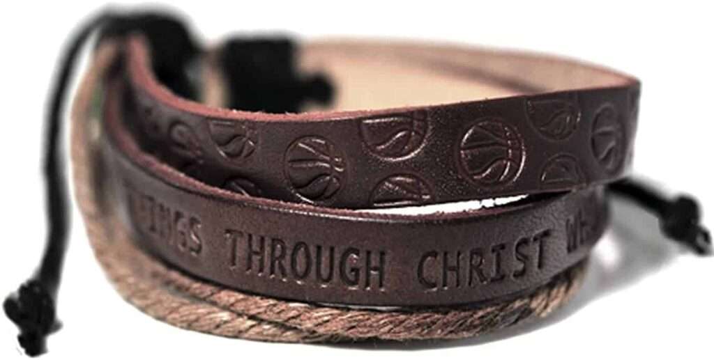 I can do all things through christ leather bracelet