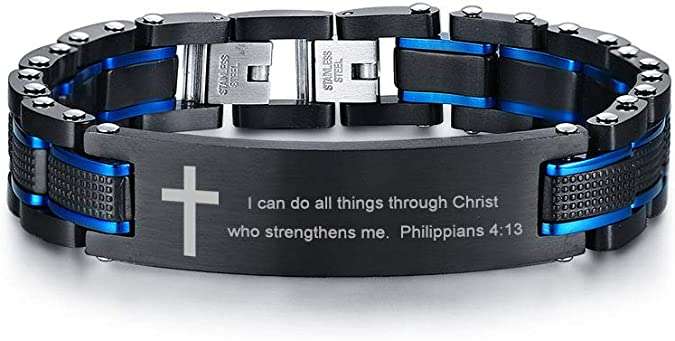 I can do all things through Christ stainless steel bracelet